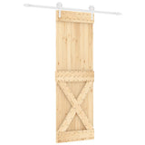 VidaXL Schiebetür mit Beschlägen 70x210 cm massives Kiefernholz