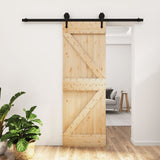 VidaXL Schiebetür mit Beschlägen 70x210 cm massives Kiefernholz