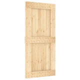 VidaXL Schiebetür mit Beschlägen 95x210 cm massives Kiefernholz