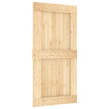 VidaXL Schiebetür mit Beschlägen 100x210 cm massives Kiefernholz