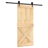 VidaXL Schiebetür mit Beschlägen 90x210 cm massives Kiefernholz