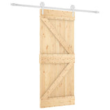 VidaXL Schiebetür mit Beschlägen 85x210 cm massives Kiefernholz