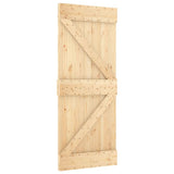 VidaXL Schiebetür mit Beschlägen 85x210 cm massives Kiefernholz