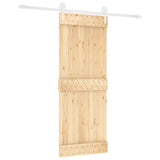 VidaXL Schiebetür mit Beschlägen 80x210 cm massives Kiefernholz