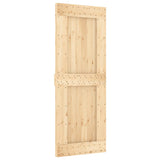 VidaXL Schiebetür mit Beschlägen 80x210 cm massives Kiefernholz