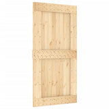 VidaXL Schiebetür mit Beschlägen 100x210 cm massives Kiefernholz