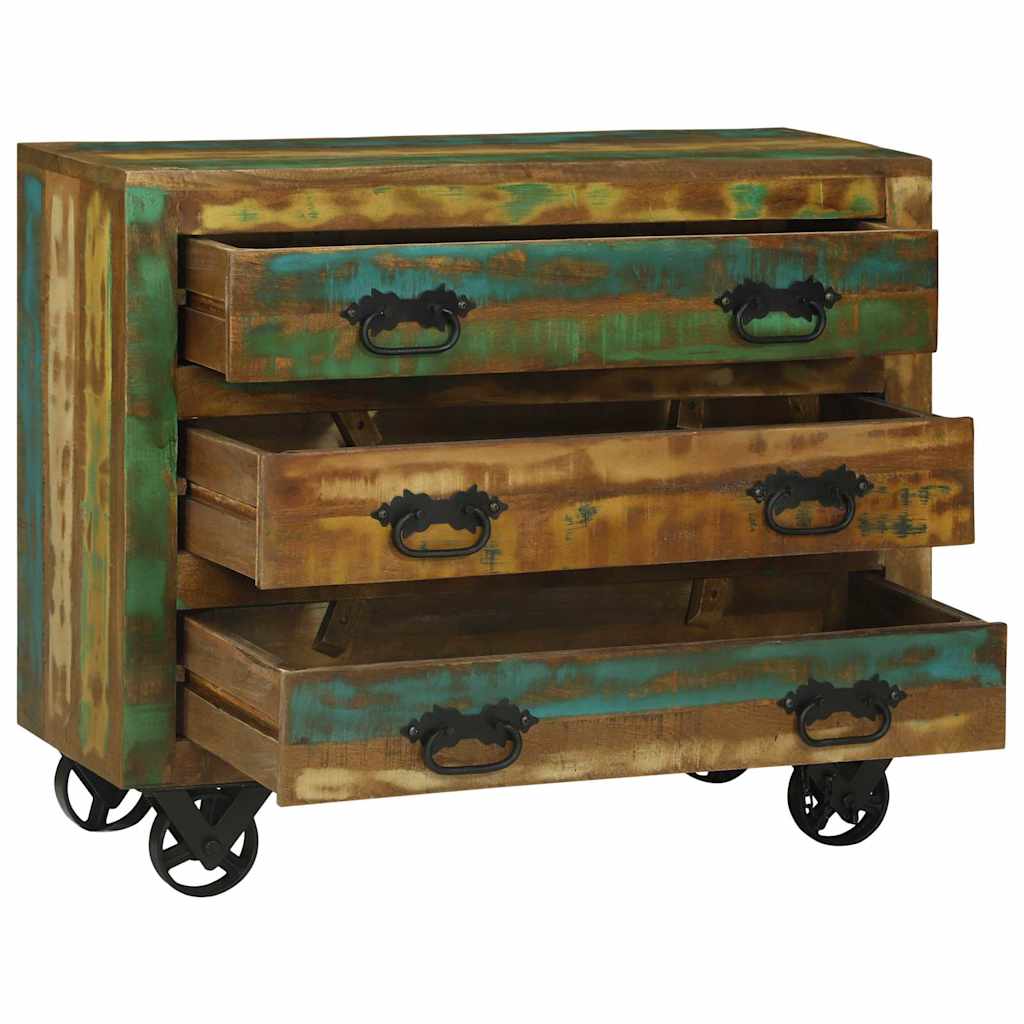 Vidaxl dressoir met lade bruin 80 x 30 x 65 cm massief gerecycled hout