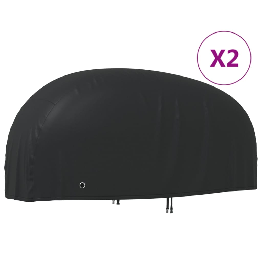 VidaXL Motorradabdeckungen 2 Stück 220x95x110 cm 210D Oxford-Stoff