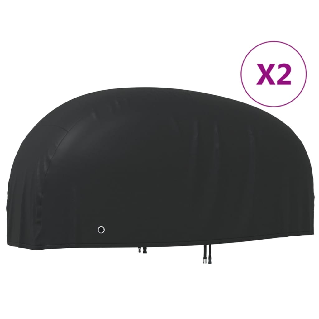 VidaXL Motorradabdeckungen 2 Stück 230x95x125 cm 210D Oxford-Stoff