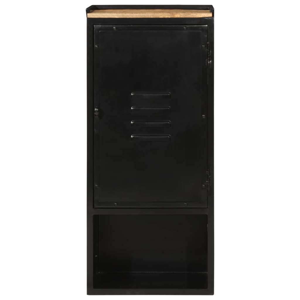 Vidaxl badkamerkast 40x27x90 cm ijzer en massief mangohout