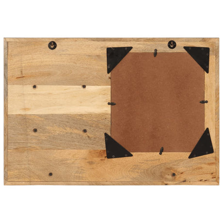 Vidaxx-Spiegel mit Regalen 80x8x55 cm aus Glas und massivem Mangoholz