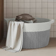 Vidaxx Aufbewahrungskorb ø 40x25 cm Baumwolle grau und weiß
