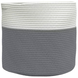 Vidaxx Aufbewahrungskorb ø 40x35 cm Baumwolle grau und weiß