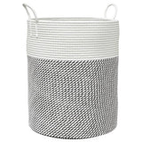 Vidaxx Aufbewahrungskorb ø 38x46 cm Baumwolle grau und weiß