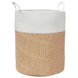 Vidaxx Aufbewahrungskorb ø 38x46 cm Baumwolle braun und weiß