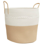 Vidaxx Aufbewahrungskorb ø 43x38 cm Baumwolle Beige und Weiß