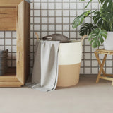 Vidaxx Aufbewahrungskorb ø 43x38 cm Baumwolle Beige und Weiß