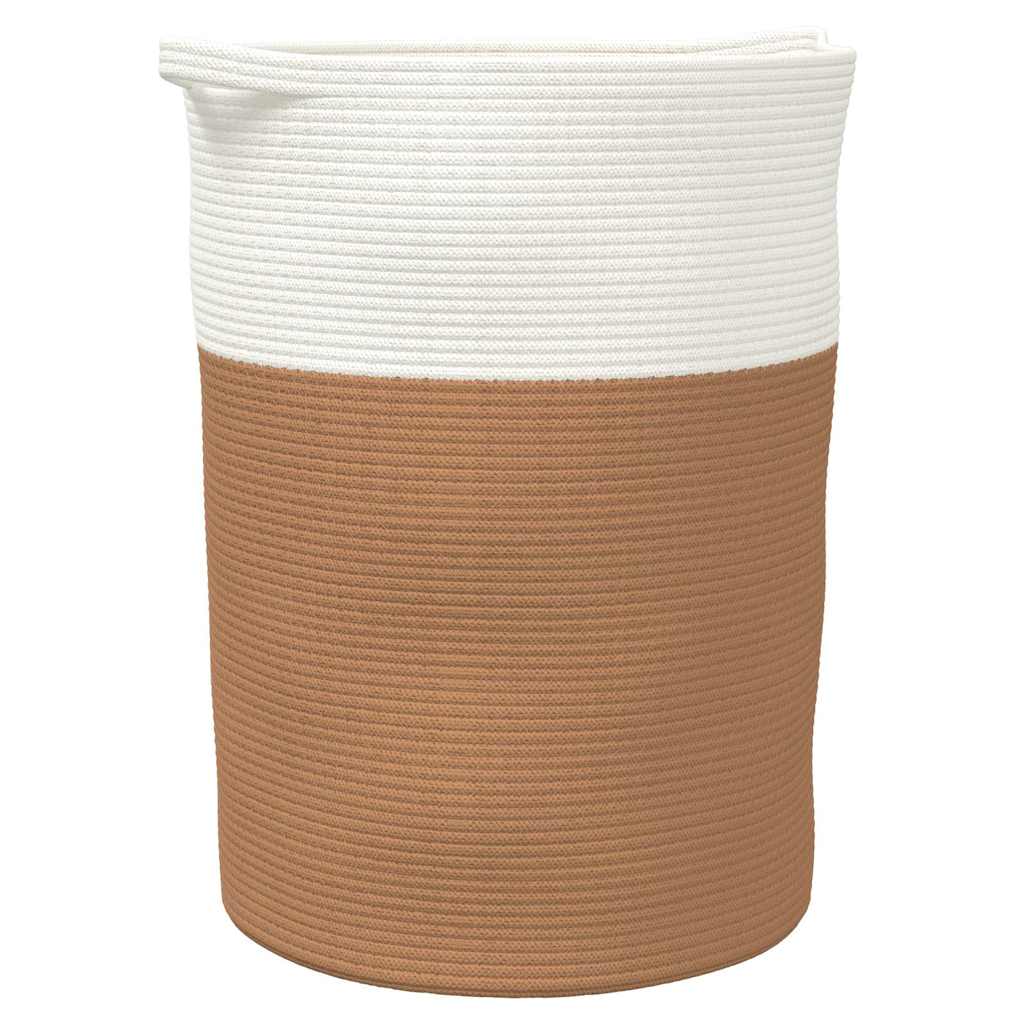Vidaxx Aufbewahrungskorb ø 49x65 cm Baumwolle braun und weiß