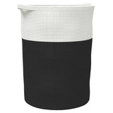 Vidaxx Aufbewahrungskorb ø 49x65 cm Baumwolle schwarz und weiß