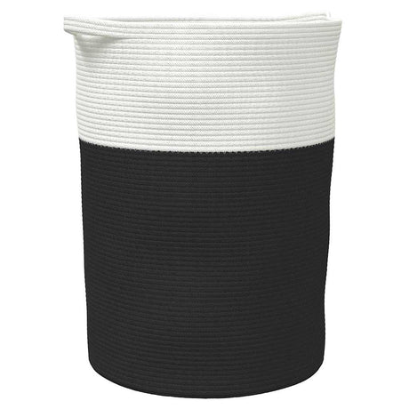 Vidaxx Aufbewahrungskorb ø 49x65 cm Baumwolle schwarz und weiß