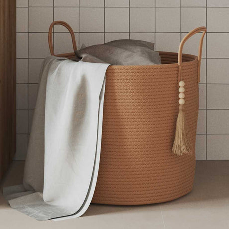 Vidaxx Aufbewahrungskorb ø 40x35 cm Baumwolle braun