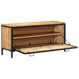VidaXL Schuhschrank 110x35x53 cm massives raues Mangoholz