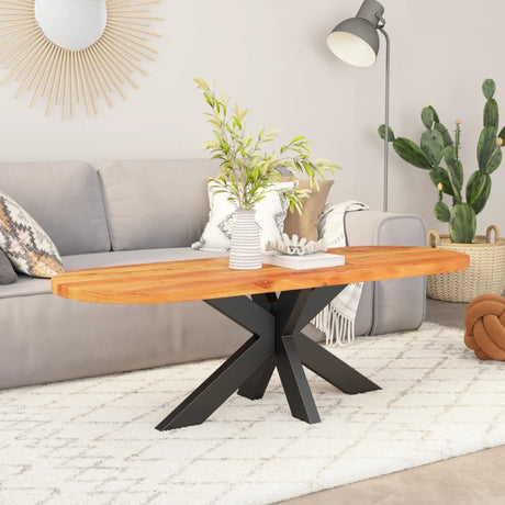 Vidaxl tafelblad ovaal 110x40x2,5 cm massief acaciahout