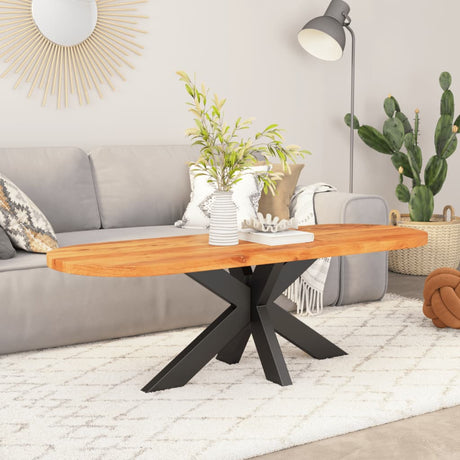 Vidaxl tafelblad ovaal 110x40x3,8 cm massief acaciahout