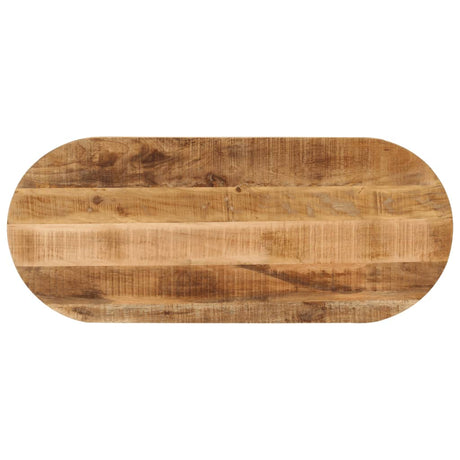 Vidaxl tafelblad ovaal 120x50x3,8 cm massief ruw mangohout