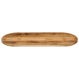 Vidaxl tafelblad ovaal 140x50x3,8 cm massief ruw mangohout
