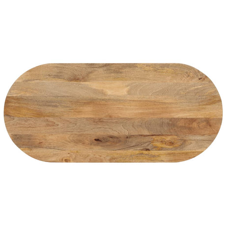 Vidaxl tafelblad ovaal 110x50x3,8 cm massief mangohout