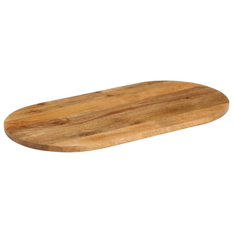 Vidaxl tafelblad ovaal 100x50x3,8 cm massief mangohout