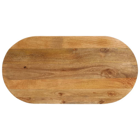 Vidaxl tafelblad ovaal 120x50x3,8 cm massief mangohout