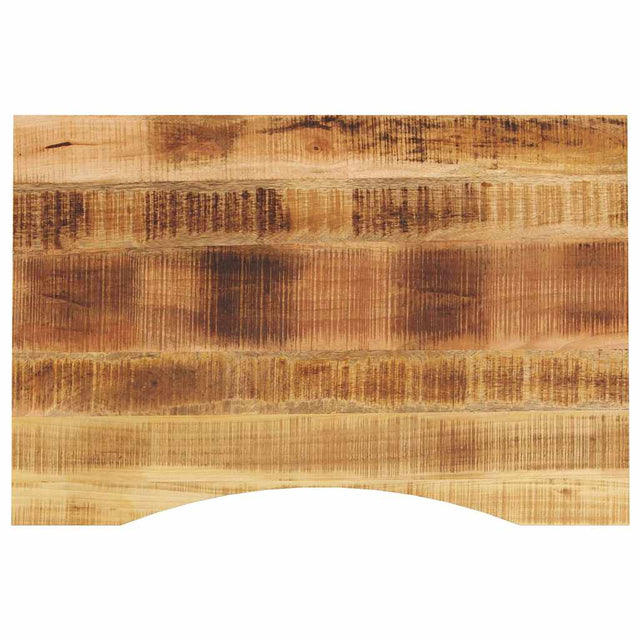 Vidaxl bureaublad met ronding 100x50x2,5 cm massief ruw mangohout