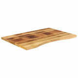 Vidaxl bureaublad met ronding 100x50x2,5 cm massief ruw mangohout