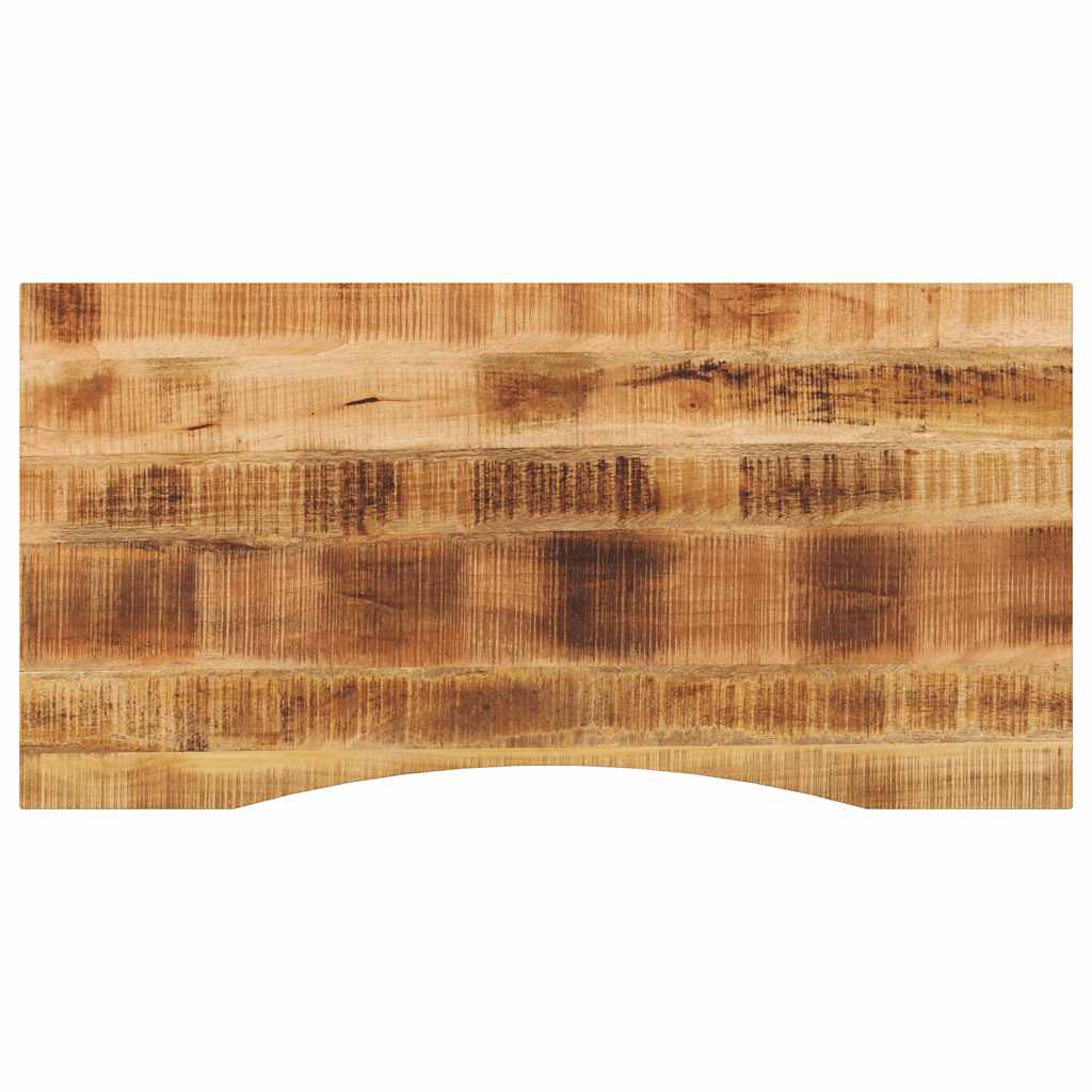 Vidaxl bureaublad met ronding 120x50x2,5 cm massief ruw mangohout
