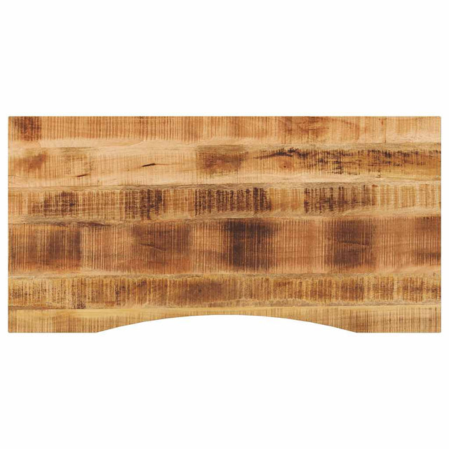 Vidaxl bureaublad met ronding 120x50x2,5 cm massief ruw mangohout
