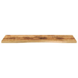 Vidaxl bureaublad met ronding 140x50x2,5 cm massief ruw mangohout