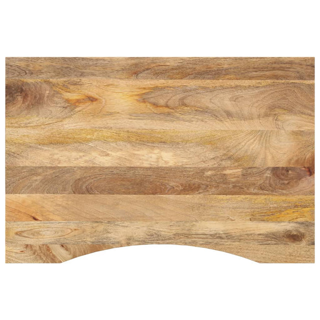 Vidaxl bureaublad met ronding 90x60x2,5 cm massief ruw mangohout