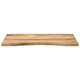Vidaxl bureaublad met ronding 90x60x2,5 cm massief ruw mangohout