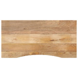 Vidaxl bureaublad met ronding 110x60x2,5 cm massief ruw mangohout