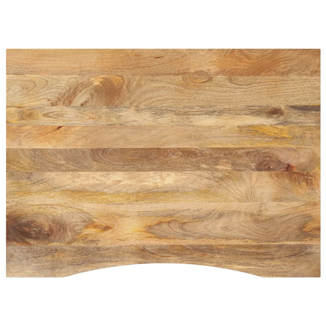 Vidaxl bureaublad met ronding 110x80x2,5 cm massief ruw mangohout