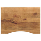 Vidaxl bureaublad met ronding 100x50x2,5 cm massief ruw mangohout
