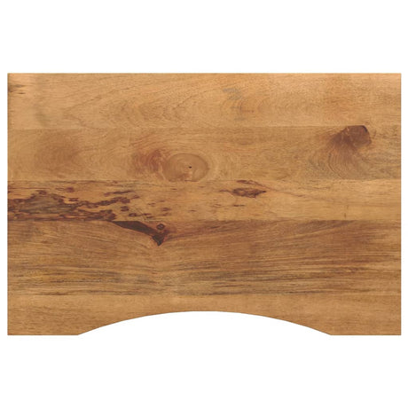 Vidaxl bureaublad met ronding 100x50x2,5 cm massief ruw mangohout