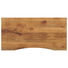 Vidaxl bureaublad met ronding 110x50x2,5 cm massief ruw mangohout
