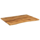 Vidaxl bureaublad met ronding 110x80x2,5 cm massief ruw mangohout