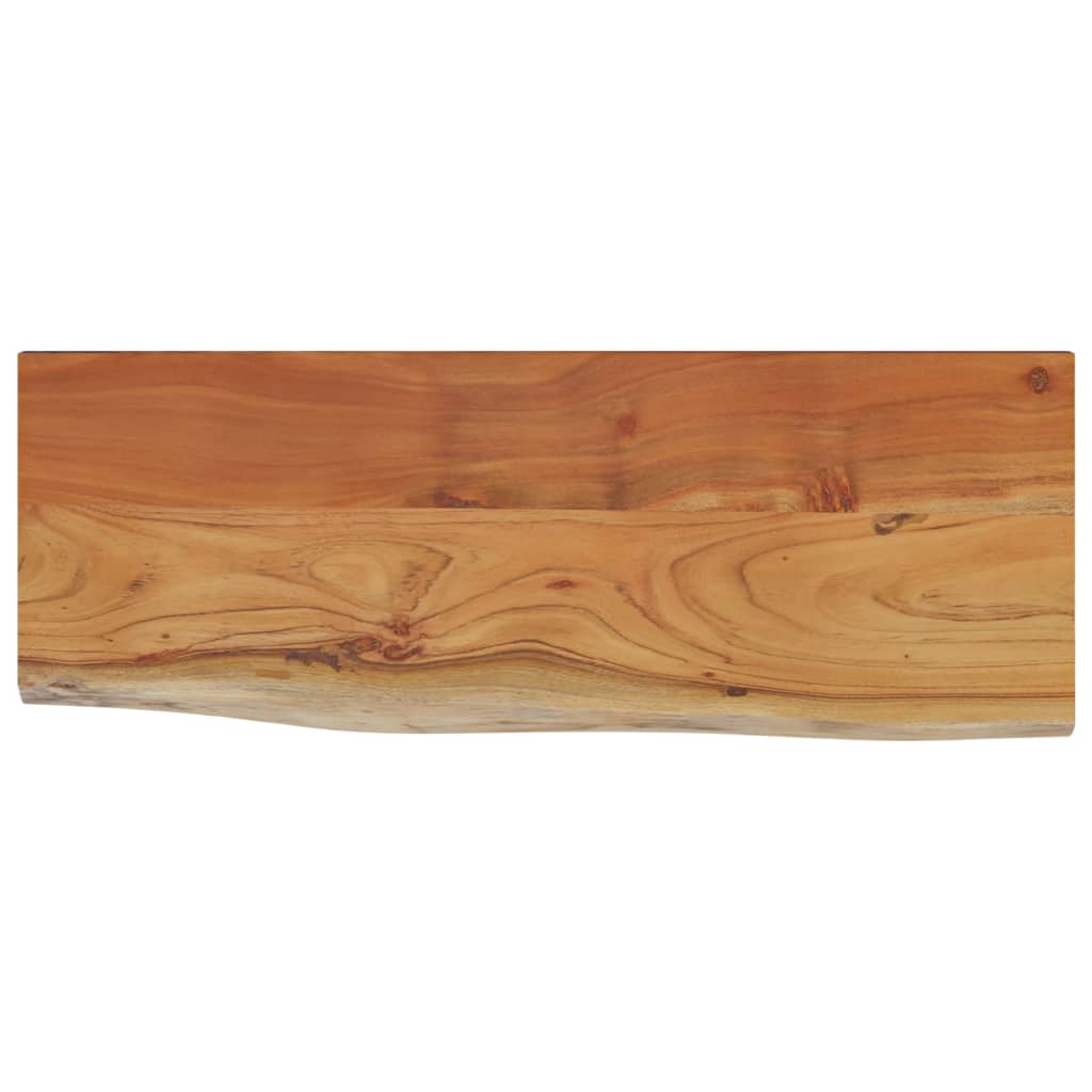 Vidaxl wandschap rechthoekig natuurlijke rand 80x30x2,5 cm acaciahout