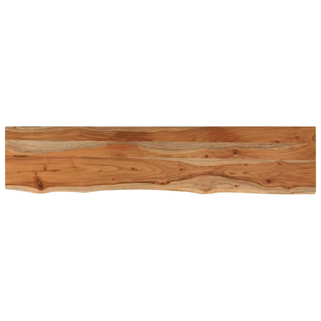 Vidaxl wandschap rechthoekig natuurlijke rand 120x20x3,8 cm acaciahout