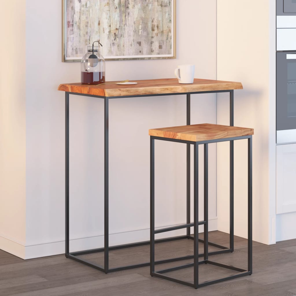 Vidaxl tafelblad rechthoekig natuurlijke rand 70x40x2,5 cm acaciahout