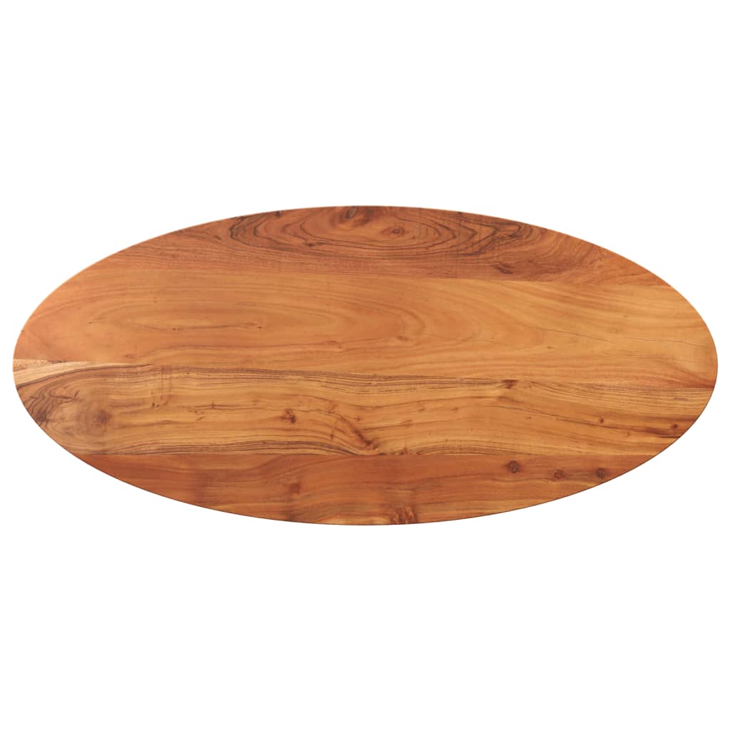 Vidaxl tafelblad ovaal 100x50x3,8 cm massief acaciahout